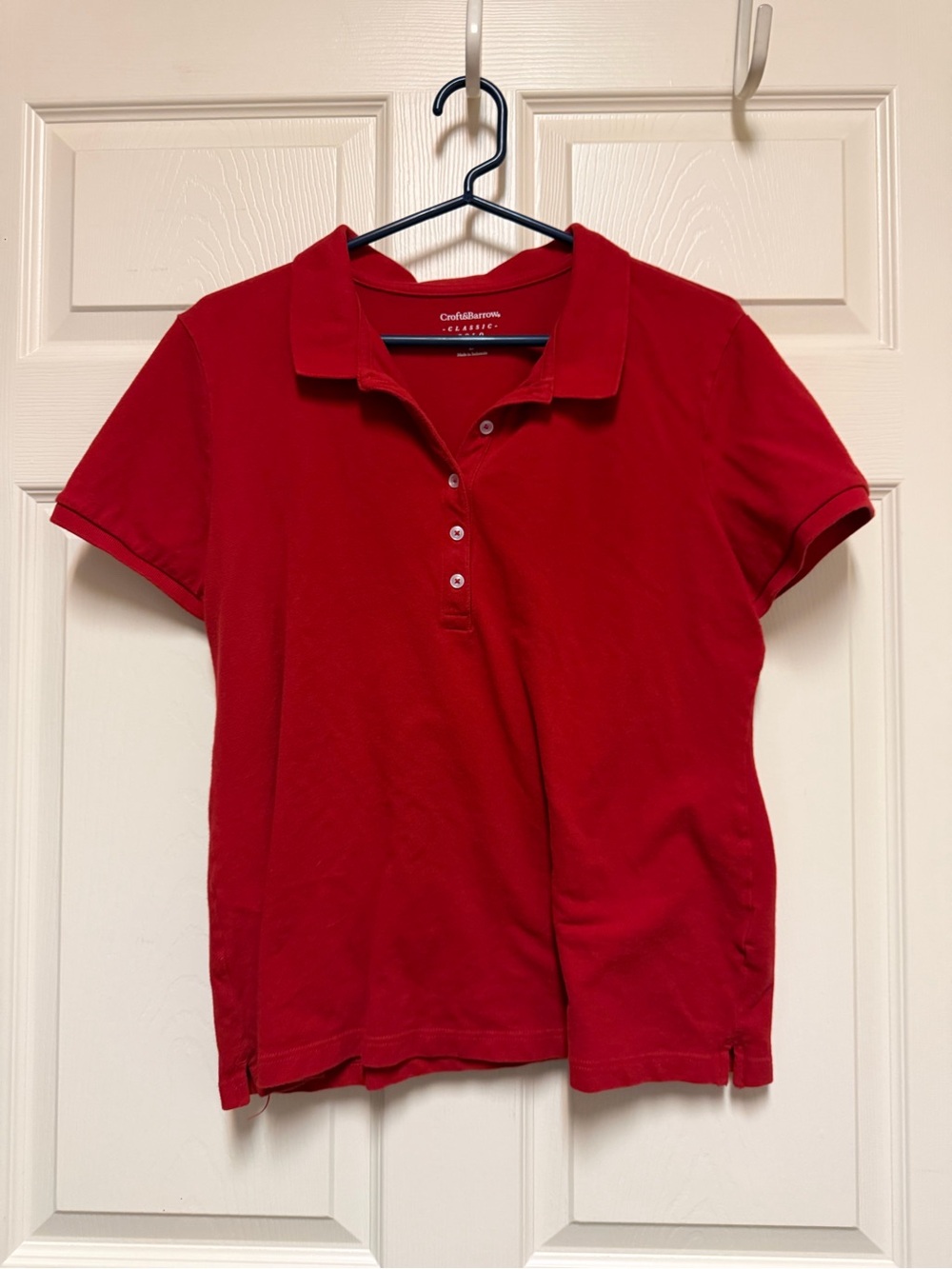 croft & barrow Women’s Red Short Sleeve Polo